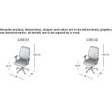 Swivel office chair with a 5-star base Comani