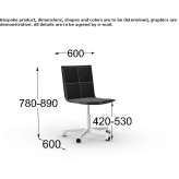 Office chair with a 5-star base Isny