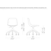 Polypropylene swivel chair with height adjustment Lagnieu