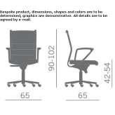 Swivel office chair with armrests and 5-star base Lovozero