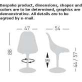 Technopolymer office chair with height adjustment Poros