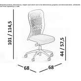 Krzesło biurowe z regulacją wysokości i kółkami Velim