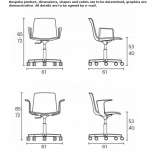 Office chair with armrests and a 5-star base Chameza