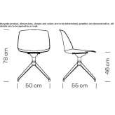 Swivel chair on polypropylene trestles Fritch