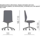 Swivel office chair with a 5-star base Tlapala