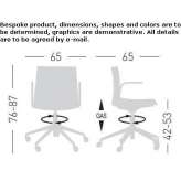 Height-adjustable office chair with armrests, with a 5-star base Vihanti