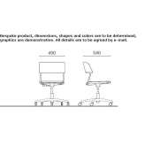 Swivel office chair made of polypropylene Webb