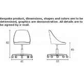 Upholstered office chair with height adjustment and wheels Luingne