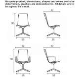 Office chair with armrests and a 4-star base Cergnago