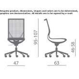 Height adjustable office chair Oceana