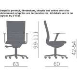 Height adjustable office chair with armrests Bistrita