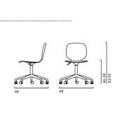 Height-adjustable swivel office chair with 5-arm base Petnjica