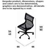 Height adjustable mesh office chair with 5 arm base Silves