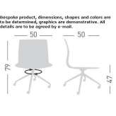 Swivel office chair on trestles, on wheels Gigant