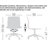 Height-adjustable swivel office chair with wheels Gigant