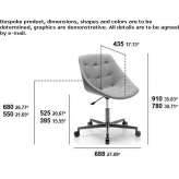 Height-adjustable office chair on wheels and 5-arm base Pocito