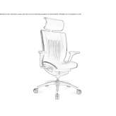 Leather office chair with height adjustment and high backrest Mariel