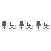 Fabric office chair on wheels with 5-arm base Porzuna