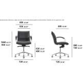 Leather office chair with height adjustment Dike