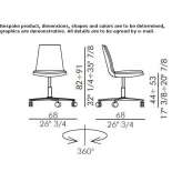 Leather office chair with height adjustment and wheels Munxar