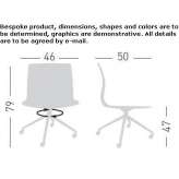 Swivel, upholstered office chair on trestles Gigant