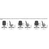 Swivel office chair with medium backrest and fabric Porzuna