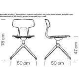 Swivel chair on polypropylene trestles Limerle