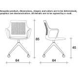 Krzesło Nylon® na kozłach z podłokietnikami Boromlia