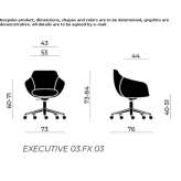 Height adjustable office chair with wheels Knezdub