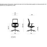 Swivel office chair with armrests Lobios