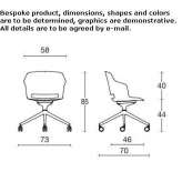 Swivel fabric office chair on wheels Chalampe