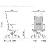 Swivel office chair with high backrest Soave