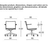 Polypropylene office chair on wheels with a 5-star base Calliano