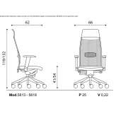 Swivel office chair with high backrest Highmore