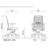 Swivel office chair with armrests Highmore