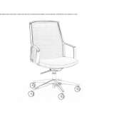 Mesh trestle office chair Pontacq