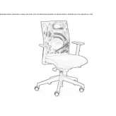 Mesh and fabric swivel office chair Sinfin