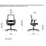 Office chair with armrests and a 5-star base Huanusco