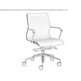 Fabric office chair on trestles and wheels Huapinol