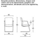 Leather office chair on supports with armrests Vrana