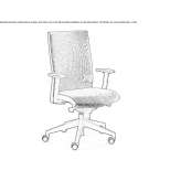 Swivel fabric office chair on wheels Sinfin