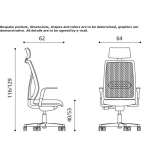 Swivel office chair with high backrest Tilton