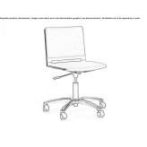 Height-adjustable fabric office chair on wheels Sveg