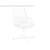 Mesh chair with 4-star base with armrests Pontacq