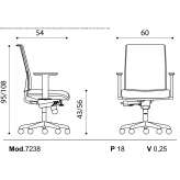 Swivel office chair with armrests Chantome