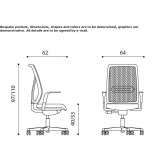 Swivel office chair with armrests Tilton