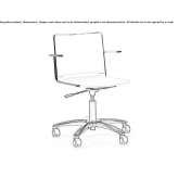 Plastic office chair with armrests and a 5-star base Sveg