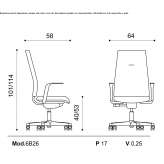 Swivel office chair with armrests Viborg