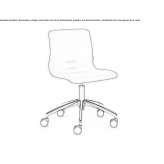 Fabric office chair on trestles and wheels Bunbury