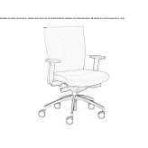 Fabric office chair on trestles and wheels Bunbury